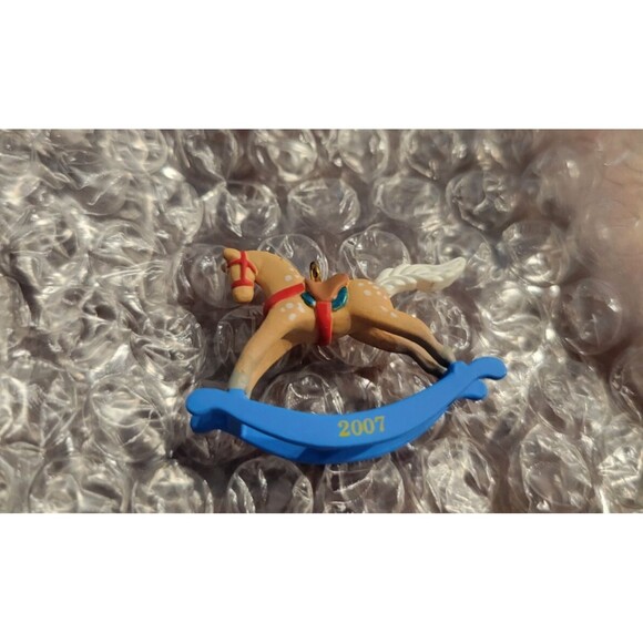 2007 Hallmark Miniature Rocking Horses Limited Edition Set of 3 Ornaments - Picture 5 of 6